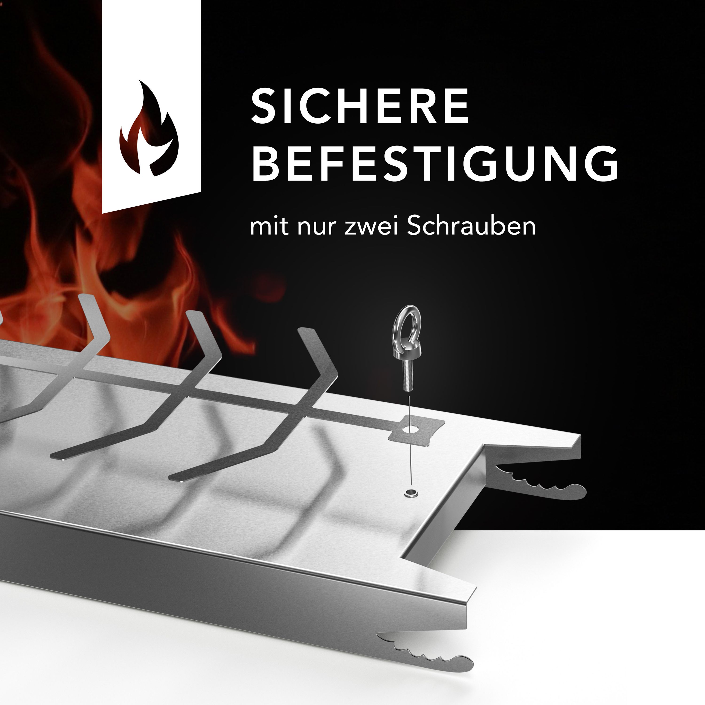 Sichere Befestigung mit 2 Schrauben